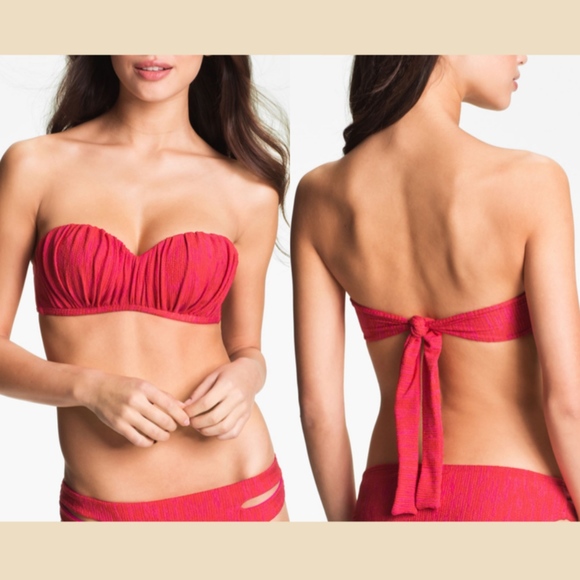 NEW L Space‎ Copa Cabana Ariel Bandeau Bikini Top [SZ Large ] - Picture 1 of 6